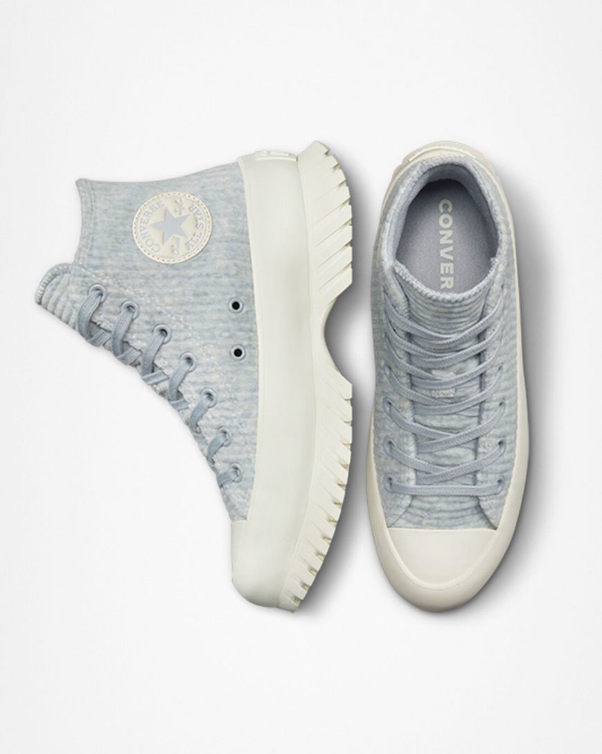 Tenisi Inalti Barbati Converse Chuck Taylor All Star Lugged 2.0 Velour Albastri | RO FJ13YX045